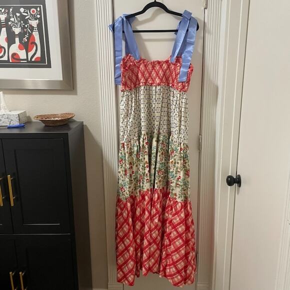 Free People Bluebell Maxi - Cherry Combo - XL Boho Cottageore Prairie Feminine - Picture 8 of 9